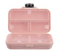 minkissy Pilulier Portable Hebdomadaire Grand Format 7 Compartiments Rose, Boîte à Pilules Compacte et Étanche pour Remède, Organiseur Léger et Pratique pour Voyage et Usage Quotidien