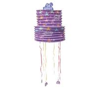minkissy Piñata à Ficelle Étoile Violette en Papier pour Anniversaire Lanterne Décorative Suspendue à Tirer pour Fêtes D’Garçon et Filles Boîte Remplissable Accessoire Photo Festif