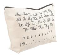 minkissy Pochette personnalisée Pochette de Rangement sachets Zip de maquilleur Trousse à Maquillage Portable de Maternelle Merci Pochette de Maquillage Lin en Coton