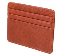 minkissy Porte-Cartes Bancaire Grains en PU Marron, Compact, Léger, Protection Cartes D’identité et Crédit, Organisateur Voyage pour Homme, Pochette Pratique et Élégante