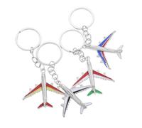 minkissy Porte-clés et Solide Design Réaliste Avion en Alliage de Zinc 4pcs Facile à Transporter Accessoire Décoratif pour Paquet à Main pour Collection