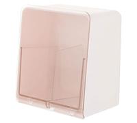 minkissy Porte-coton Boîte De Rangement Compartiments Pour Cosmétiques Maquillage Avec Fenêtre Transparente Couvercle Étanche Bureau Salle De Bain