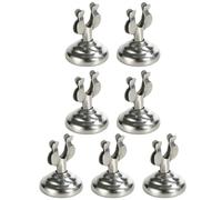 minkissy Porte-numéros de Table Noël 7 Pcs U Forme, Acier Inoxydable | Argenté, Stable et Portable, pour Cartes D’instruction, Menus et Affichage sur Table, Style Simple