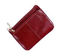 minkissy Portefeuille Cuir pour Femme Porte-Monnaie avec Pochette Zippée Et Anneau Porte-clés Capacité Spacieuse Double Fermeture Éclair Marron