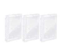 minkissy Présentoir à Manucure Transparent en Acrylique, Support Rectangulaire 6 Trous pour Embouts de Perceuse à Ongles, Organiseur Compact 3 Pièces pour Outils de Ponçage, Rangement