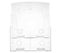 minkissy Présentoir de Bureau à Plusieurs Niveaux en PS Installation Rapide, Élégant et Contemporain, pour Bureaux et Espaces Commerciaux