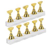 minkissy Présentoir Pour Nail Art 2 Ensembles D'outils De Manucure Électriques Support Magnétique En Cristal Pour Faux Motif Échiquier En Acrylique