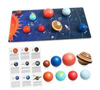 minkissy Puzzle Bois Éducatif pour Garçon Fille Modèle Système Solaire Ludique Jeu Initiation Espace Scientifique Sûr et Facile à Assembler
