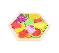 minkissy Puzzle Bois pour Garçon Fille Éducatif de Cognition Animaux Carton Apprentissage des Couleurs Formes