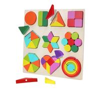 minkissy Puzzle Éducatif Bois Montessori Forme Couleur Jeu Garçon Fille Stimule Concentration et Intelligence Pédagogique Précoce pour Garçons et Filles Cadeau Anniversaire Noël