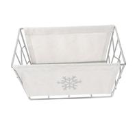 minkissy rangement de bureau en fer forgé coutellerie organisateur de rangement en panier métallique poubelle récipient de maquillage conteneur de stockage de maquillage de bureau en tissu