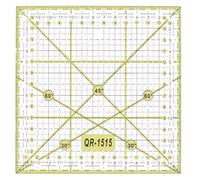 minkissy Règle Quadrillée Patchwork Transparente 15 X 15 CM pour Couture Précise Lignes de Découpe Outil Multifonction DIY Quilting Artisanat