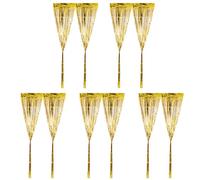 minkissy Rideau à Franges Métalliques Or 2pcs Finition Lumineuse en Pet, Rideau Scintillant Léger pour Décor d'anniversaire et Fond Photo Élégant