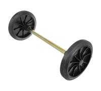 minkissy Roue de Rechange pour Poubelle D’extérieur 1 Gallon en Caoutchouc Solide avec Creux Métal, Lot de 2 Set de Creux 48 Cm, Remplacement pour Bac à Déchets, Usage Jardin et Voirie