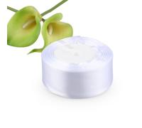 minkissy Ruban Gros-grain Blanc Polyester Ruban Cadeau Solide pour Emballage Nœuds et Bricolage Décoratif