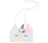 minkissy Sac à Bandoulière Peluche Design Licorne Pochette Croix Pratique pour Sac de Adorable pour Shopping Activités Extérieures