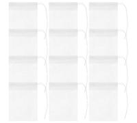 minkissy Sachets Filtre à Thé en Non-tissé Blanc, 100 Pièces, Facile à Ouvrir et Fermer, pour Infuseur à Thé en Vrac Lors de Noël ou Anniversaires