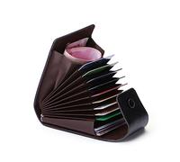 minkissy Sacoche à Boucle Multifonction PU pour Homme Porte Cartes Crédit Sécurisé Rangement pour Certificats Noir Élégant