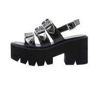minkissy Sandales Femme à Talon Épais et Bout Ouvert Stylées Design Créatif et Confortable pour Chaussures Mode
