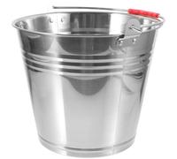 minkissy Seau en Acier Inoxydable 10l pour Chevaux Seau D'alimentation Multifonctionnel pour Équitation et Soins Capacité 30 Cm Résistant la Corrosion Usage Écurie et Ferme