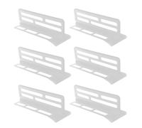 minkissy Séparateurs 6 Pièces Réglables de Réfrigérateur en Plastique Blanc Clips Multifonctions, Faciles à Nettoyer pour Usage Domestique Petit Frigo