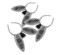minkissy Serrage-tête Oreilles D'âne 3 Pièces Accessoire de Déguisement pour Soirée Costumée et Halloween, Bandeau Cosplay Peluche 27x20 Cm pour Adultes et Garçon et Filles