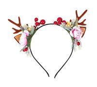 Minkissy Serre-tête de Noël avec bois et oreilles de renne - Pour femme et fille (motif 3)