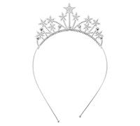 minkissy Serre-tête Femme Strass Argenté Bandeau Étoiles pour Fête Anniversaire Accessoire Cheveu Demoiselle Honneur Mariage