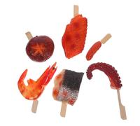 minkissy Set de Jouets Barbecue Factices Réalistes Assortiment de Brochettes pour Jeu Imitation Décoration Photo Intérieure et Extérieure Modèle Alimentaire Simulé Polyvalent