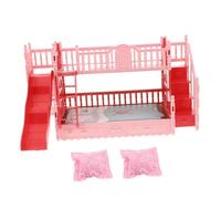 minkissy Set de Lit Superposé pour Poupées Mobilier Miniature Accessoire de Maison de Poupée pour Jeu Créatif et Décorations