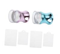 minkissy Set de Manucure Ongles avec Grattoirs Silicone Souple et Planche de Grattage Accessoires Nail Art pour Estampage Précis et Design Créatif