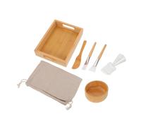 minkissy Set Outils pour Masque Facial Bois et Silicone Bol Mélangeur et Pinceau Applicateur pour Soins Visage à Domicile et Application Uniforme