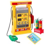 minkissy Station Service pour Garçon Fille avec de Comptage Intelligent et Voix Interactive Modèle de Simulation de Station Service à Essence avec Double et Carte à Bricolage et Éducatif