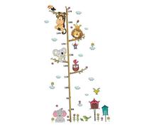 minkissy Sticker Mural Chambre Garçon Fille Cartoon Toise Hauteur Autocollant Jungle Pvc Décor Mural Réutilisable Sans Trace Pour Mur Ou Fenêtre