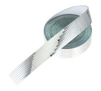 minkissy Stickers Mosaïque Carrés Miroir en Verre 40Mm Largeur X 10M Longueur pour Bricolage Intérieur Chambre Salle de Bain Résistants à L'Humidité