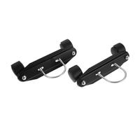 minkissy Support de Radiateur Électrique avec 4 Roulettes Pivotantes 360°, 2 Supports Noirs et 2 Crochets en U, Base Mobile pour Radiateur à Bain D’huile, Accessoires pour Chauffage