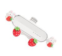 minkissy Support de Téléphone Lapin Mignon pour Voiture, Pince Réglable pour Grille D'aération, Coussinet en Silicone Anti-Rayures, Petit Format Compact, Accessoire Pratique pour