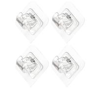 minkissy Support de Tringle à Rideau sans Perçage, Clip de Fixation Adhésif en Abs Ressort, Installation sans Outil, Facile à Retirer, Lot de 4 pour Maison et Bricolage