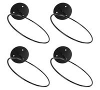 minkissy Support Mural pour Basket-Ball en Fer Noir 4 Pièces, Organiseurs de Ballons Robustes pour Maison et Supermarché, Rangement Pratique et Multi-Fonction