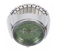 minkissy Table de l'anneau numérique pour femme fidget anneau or montre doigt rond attention au doigt bague de montre bagues de montre de doigt Alliage de zinc Light Green