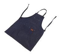 minkissy Tablier De Travail Unisexe Avec Poches Tablier À Bavette Réglable Pour Coiffeur En Denim De Cuisine Blouse De Barbier