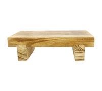 minkissy Tabouret de Chevet en Bois, Marchepied Léger et Peu Encombrant | Usage Confortable, Aide à Soulager la Pression, Format Compact, Couleur Kaki, pour Chambre et Intérieur
