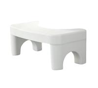 minkissy Tabouret de Toilette Pliable en Polypropylène Blanc Marchepied Antidérapant Épais Repose-Pieds Compact pour Salle de Bain Adapté à L'Autonomie Confort Quotidien