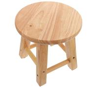 minkissy Tabouret en Bois Massif Compact Surface Lisse, Tabouret Rustique Chic pour Changer de Chaussures la Maison Dortoir, Dimensions 25x25 Cm