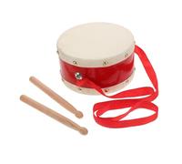 minkissy Tambour à Peau de Mouton Double Face Instrument de Percussion Garçon Fille Tambour de Voyage pour Éducation Musicale et Spectacles Baguette Incluse