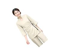 minkissy Tenue De Travail pour Salon De Beauté Uniforme Esthéticienne Deux Vêtements De Travail Col v pour Esthéticienne