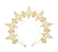 minkissy -Tête En Perles Pour Mariée Accessoires Pour Cheveux Couronne De Demoiselle D'Honneur -Tête Diadème Déesse -Tête Pour Femme -Tête En Perles Bandeau