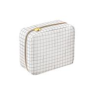 minkissy Trousse De Maquillage Carrée en Tissu Oxford Capacité avec Poches en Filet Idéale pour Les Voyages Et L'organisation des Articles De Toilette