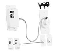 minkissy Verrous de Sécurité pour Fenêtre, Lot de 3, Conception à Code, ABS et Acier, Déverrouillage, Usage Domestique pour Parents