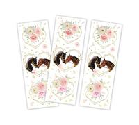 Minkocards Lot de 12 marque-pages en forme de cheval - Cadeau d'anniversaire pour fille